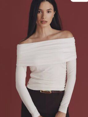 Reformation Florentina Knit Off-The-Shoulder Top- NWT
